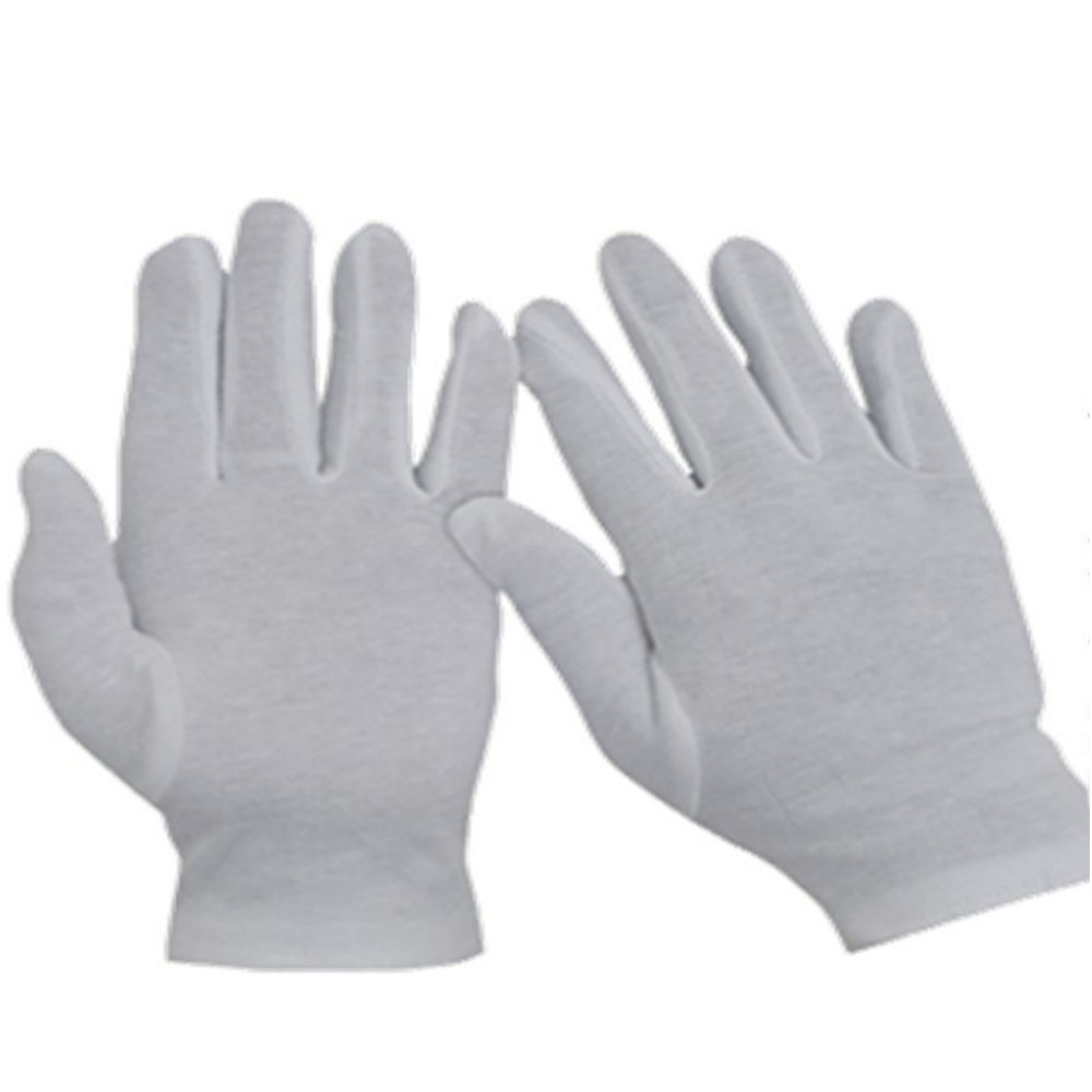 Interlock White Fourchette Gloves