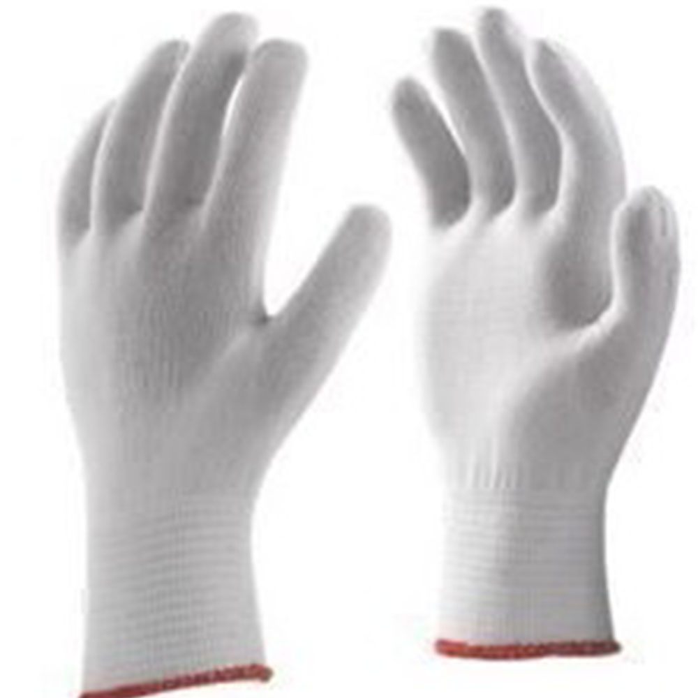 Seamless knitted nylon gloves lint free